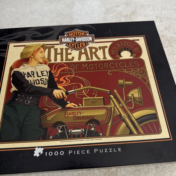 FX Schmid Harley Davidson “The Art Of Motorcycles 1000 Piece Jigsaw Puzzle - Picture 4 of 8